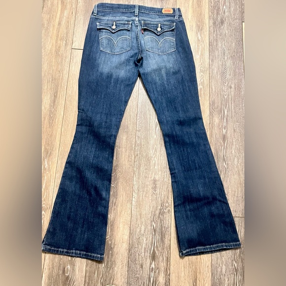 Y2K Women’s Levi’s Superlow Rise 524 11 M blue jeans flap pockets distressed - Picture 4 of 7